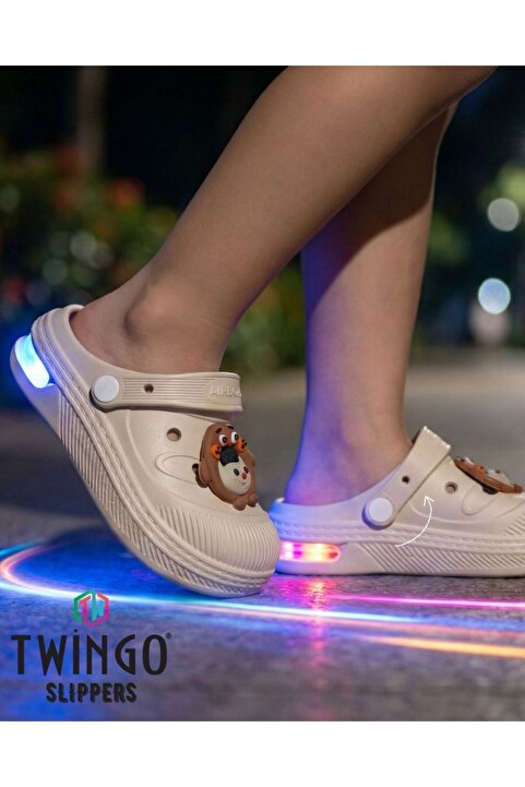 Twingo Çocuk Işıklı Emojili Cross Ortopedik Terlik Unisex