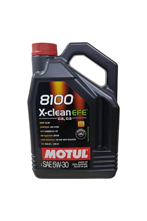 Motul 8100 X-clean Efe C2/c3 5w-30 Partiküllü Tam Sentetik Motor Yağı 4 Litre
