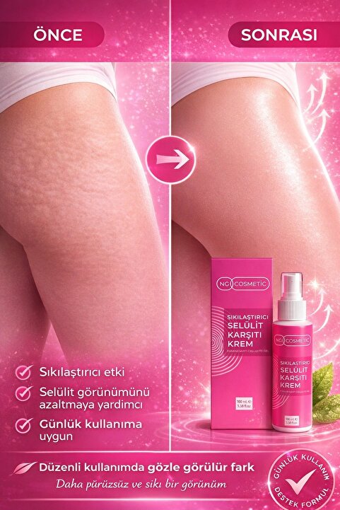 NG Kozmetik Selülit ve Çatlak Karşıtı Bakım Kremi - Coenzyme Q10 & Kafein Etkili Sıkılaştırıcı 100 ML