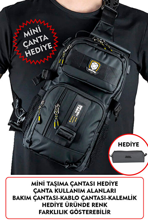 Dada Fonksiyonel Sırt Göğüs El ve Omuz Çantası Su Geçirmez Kumaş Bady Bag
