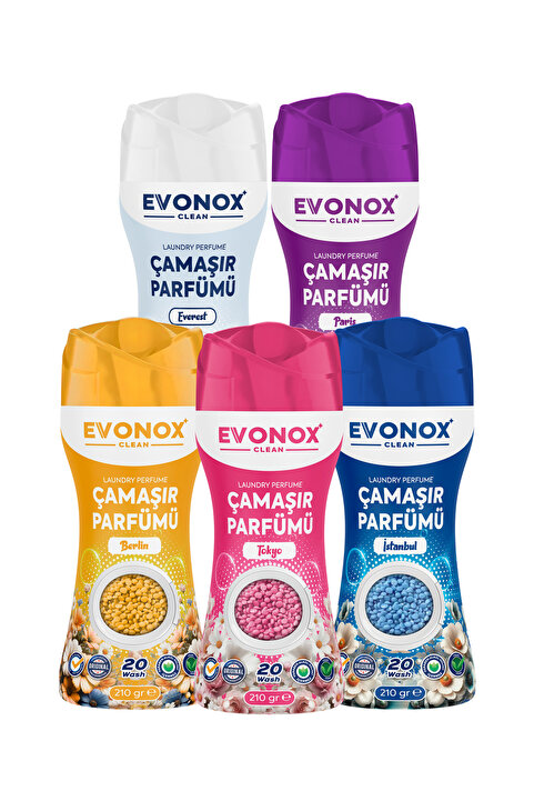 Evonox Clean Granül Çamaşır Parfümü & Çamaşır Yumuşatıcı 5'Li Set