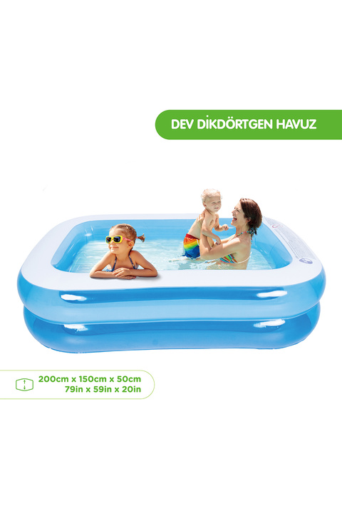 Birlik Oyuncak MareVia 200CM*150CM*50CM ŞİŞME DİKDÖRTGEN HAVUZ - 51257