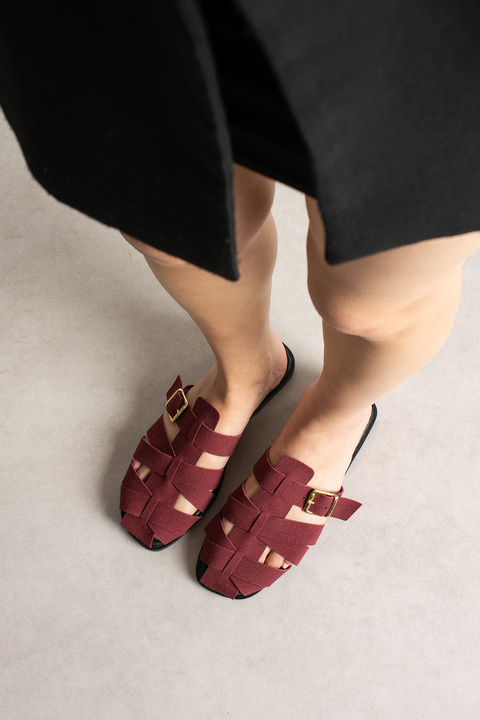 diya shoes Shay süet Aksesuarlı Kadın terlik