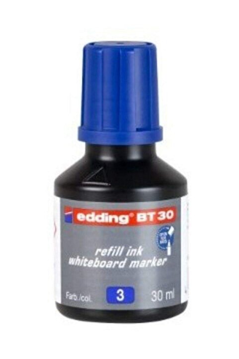 Edding Silinebilir Beyaz Tahta Kalemi Mürekkebi Mavi 30ml Flipchart Kalemi Mürekkebi tkm