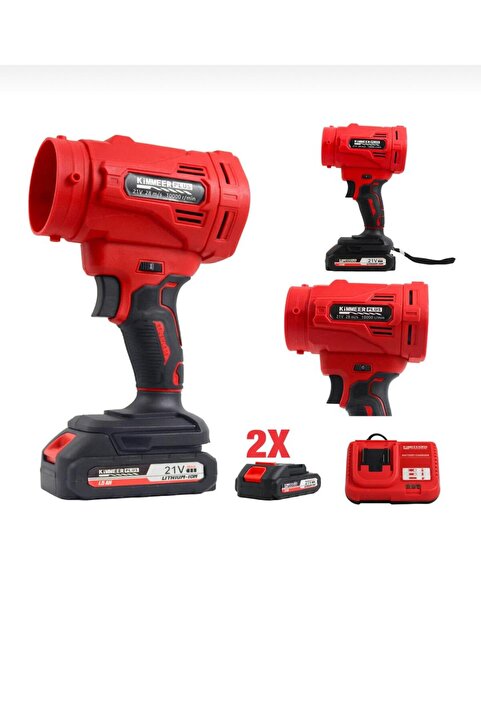 KİMMEER PLUS 21V Turbo Hava Üfleyici Fan, Yaprak Üfleme, Araba ,Cam ,Su Lekeleri Kurulama Fanı