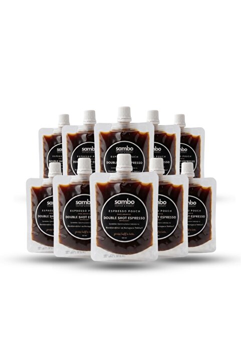 Sambo Coffee Espresso Pouch 50 ml – Double Shot %100 Arabica x 10 Adet