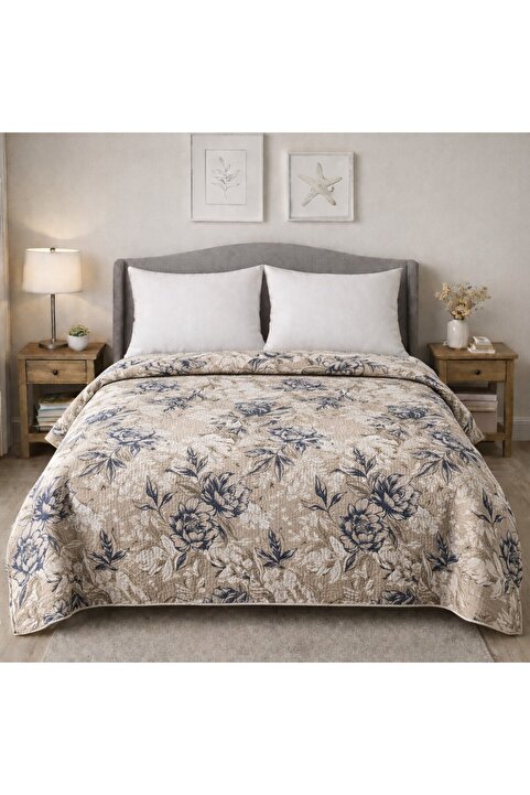 Mulberry King size Desenli Pike Yatak Örtüsü Çift Kişilik 240x260 cm