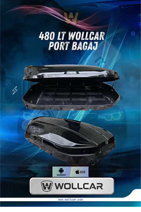 WOLLCAR PORT BAGAJ P.BLACK PARLAK SIYAH 480LT 500