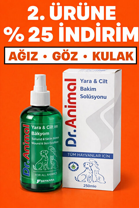 Dr. Animal 250 ml Kedi Köpek Göz Kulak Temizleyici Ve Deri/yara Bakım Ürünü