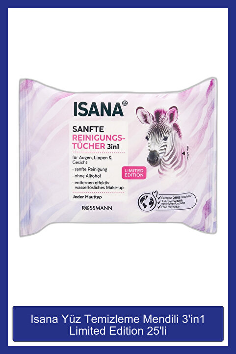 ISANA Yüz Temizleme Mendili 3'in1 Limited Edition 25'li