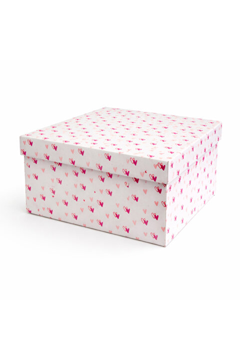 Genel Markalar Pembe Kalpli Hediye Kutusu 25x25x12cm