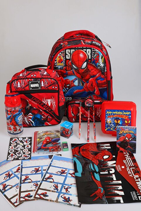 Spiderman x Dekomus Lisanslı Gamevers Collection Kırtasiye Seti & Okul,Kalem ve Termoslu Beslenme Ça