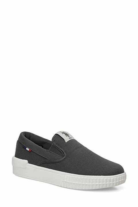 U.S. Polo Assn. Erkek Gri Kanvas Slip-On Ayakkabı