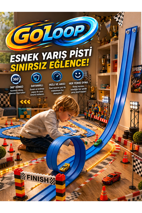 HAK İŞ OYUNCAK Go Loop Yarış Pisti 4 Mt.