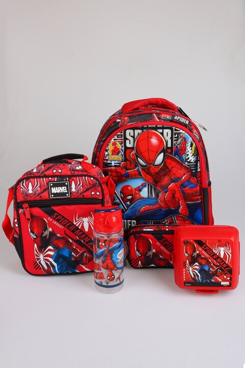 Spiderman x Dekomus Lisanslı Gamevers Collection Okul,Kalem ve Termoslu Beslenme Çantası,Beslenme Ka
