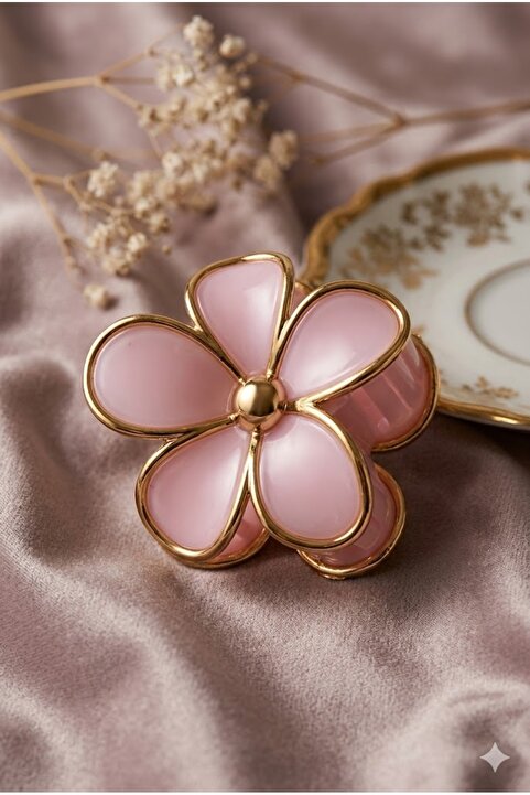 monalisatoka Lüks Seri 9 cm Daisy Papatya Mandal Toka - Gold Varaklı Tasarım