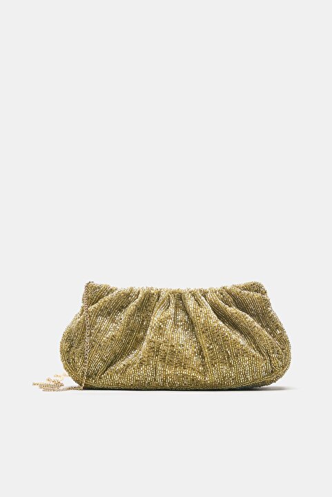 Pull & Bear Altın rengi clutch çanta