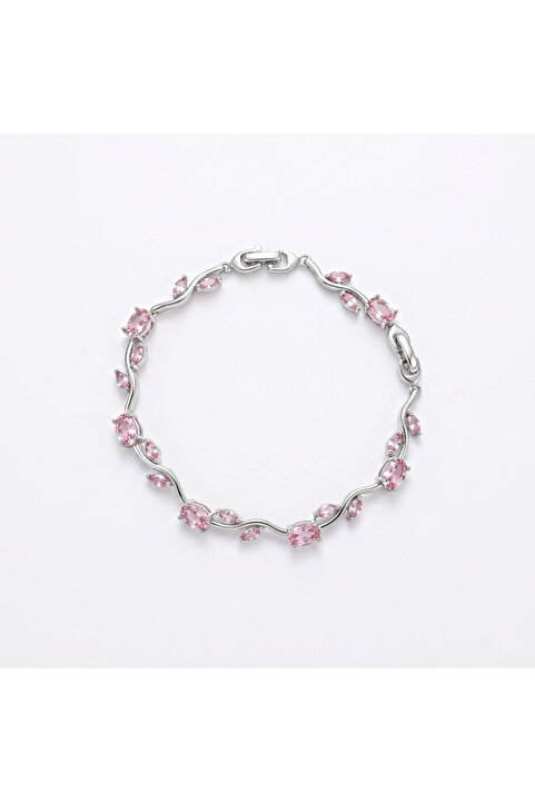 h&b design jewel Silver Pembe Tulip Bileklik