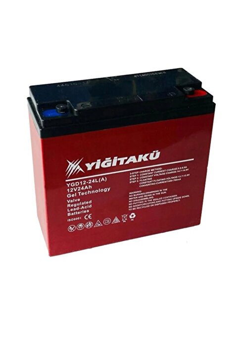 Yiğit Akü 12 V 24 Ah-amper Jel Akü (E*B*Y) (181X77X170) Mm 2026 ÜRETİM