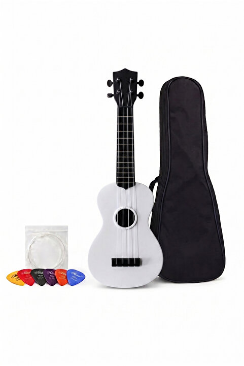 Gonzales 4 Telli Ukulele (BEYAZ) (ÇANTA PENA TEL)