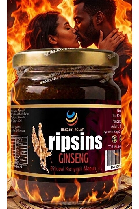 Herşeyi Kolay Ginsengli 240gr Ripsinss Ripsinsz Bitkisel, Atom Macunu Kuvvetliniz Macunu
