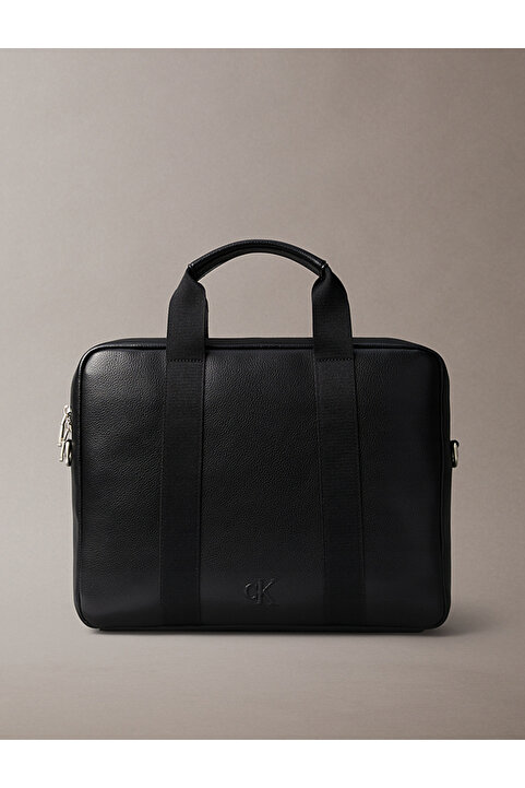 Calvin Klein Logolu Çıkarılabilir Çapraz Askılı 16 İnç Laptop Çantası Lv04d3272gub1 Erkek Laptop Çan