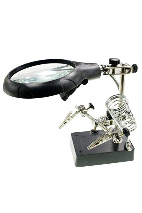 Motorobit Büyüteçli Havya Sehpası - Ledli Işık - MG16129-C