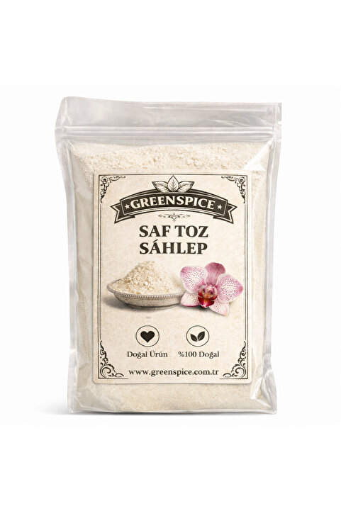 Sultan Hikayesi Green Spice Doğal Saf Sahlep Toz Salep Doğal Meşhur Bucak Sahlebi Dondurma Salebi 200 Gr