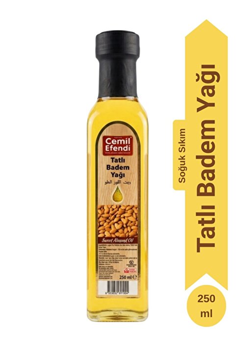 Cemil Efendi %100 Doğal Tatlı Badem Yağı Soğuk Sıkım 250ml