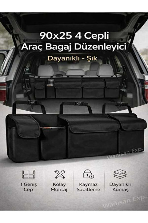 Ankaflex Highconcept Oto Bagaj Organizeri Araba Eşya Alet Çantası Pratik Oto Bagaj Düzenleyici