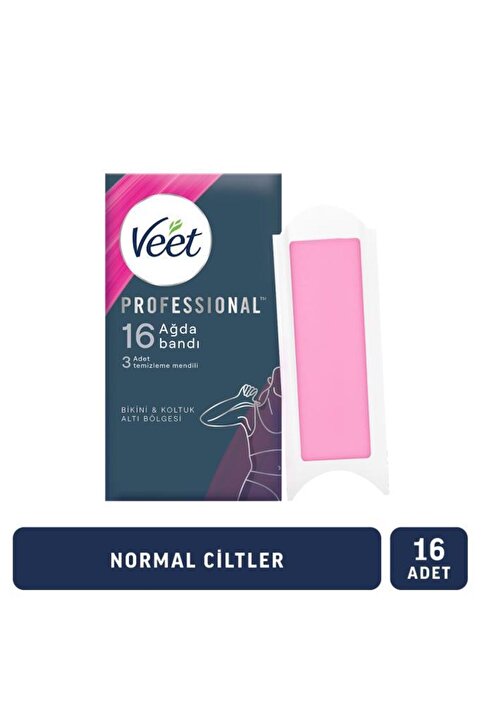 Veet Professional Sir Ağda Bandı Bikini ve Koltuktaltı Bölgesi Normal Ciltler 16’lı