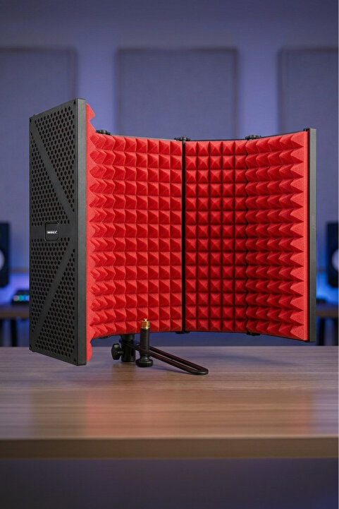 Midex Pf-44 Red Mikrofon Ses Yalıtım Izolasyon Paneli 5 Bölümlü (75x30 Cm)