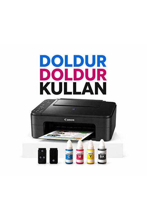 Canon E3640 Wifi YAZICI VE TIPALI KARTUŞ SİSTEMİ