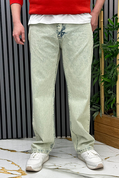 WAFRA Erkek Baggy Bol Kesim Kot Pantolon