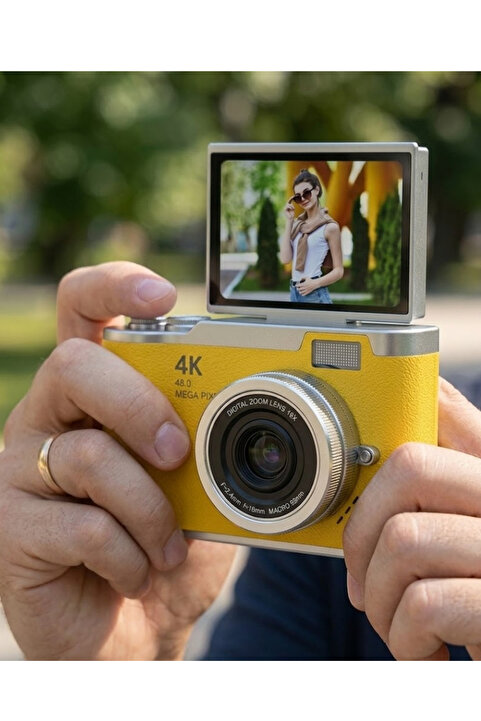 OEM Profesyonel Çekim İçin 48 MP Dijital Kamera Flip Screen 18x Zoom Uzun Pil Ömrü