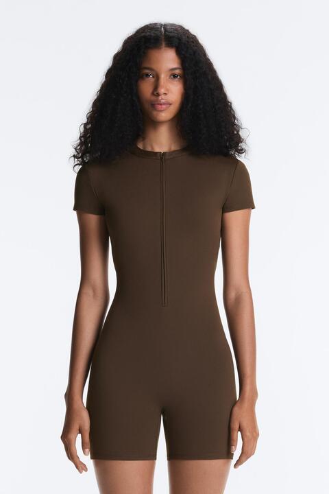 Oysho Comfortlux fermuarlı kısa tulum