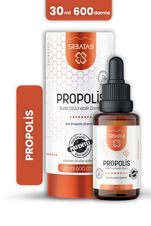Erbatab Propolis Suda Çözünebilir Damla 30 Ml 600 Damla