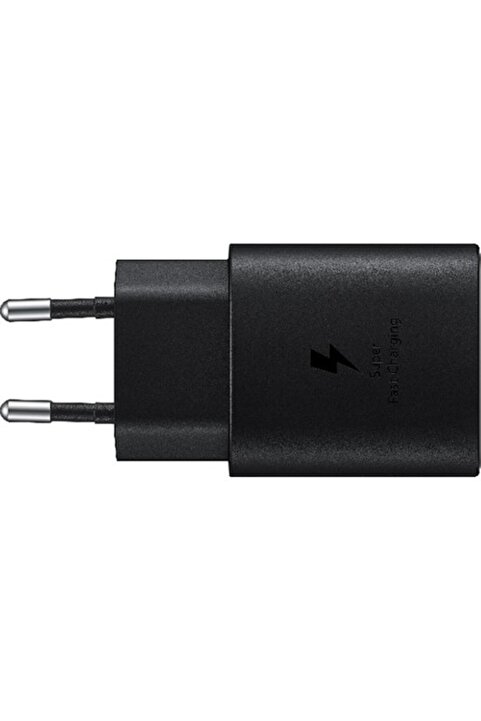 Samsung Cihazlarıyla Uyumlu Typec 25w Hızlı Şarj Aleti - Şarj Adaptörü - Siyah