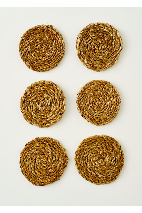 Bella Maison Rafe 6'lı Bardak Altlığı Naturel (10 cm)