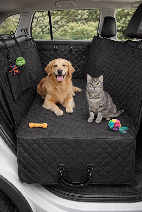 BE ACTİVE Kapitone Oto Koltuk Koruma Kılıf Örtüsü Araba Kedi Köpek Minderi Evcil Hayvan Bagaj Havuzu