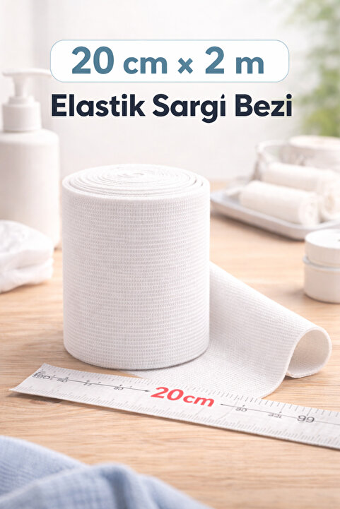 Genel Markalar 20 CM x 2 M Hidrofil Sargı Bezi Pamuklu Gazlı Bez Kısa Metraj Medikal Sarım Bezi 1 Adet