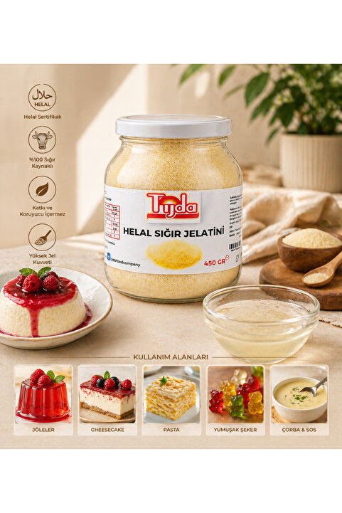 TİJDA Helal Sığır Jelatini 450 Gr