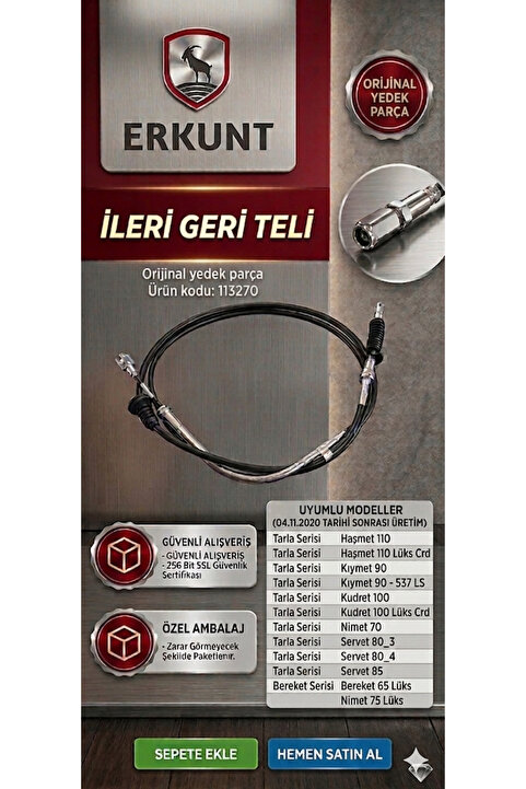ERKUNT TRAKTÖR 113270-ERKUNT İLERİ GERİ VİTES TELİ