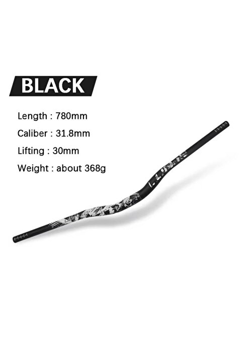 ROBESBON Lunje Bisiklet Alüminyum Gidon 780mm 31,8mm Bisiklet Direksiyon Yedek Parça Aksesuarı