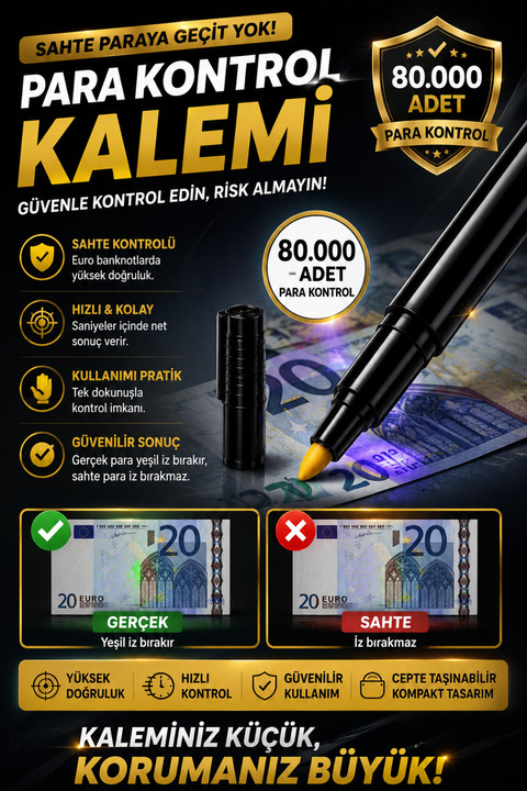 ANI OFİS KIRTASİYE Para Kontrol Kalemi 80.000 Adet Para Kontrol