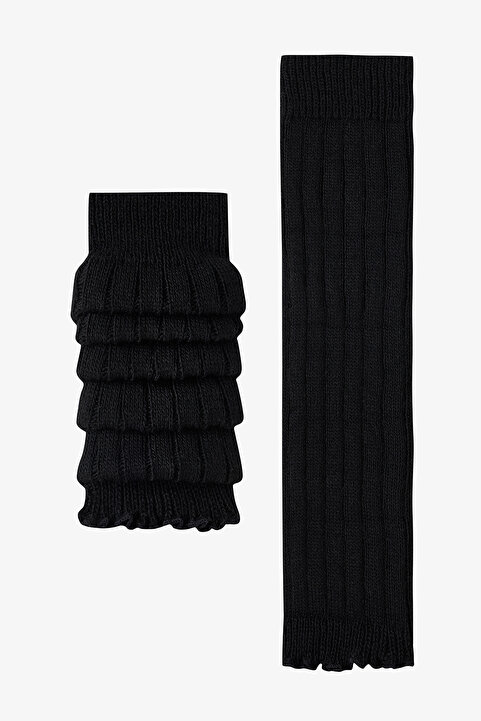 Penti Siyah Warm Ruffle Tozluk