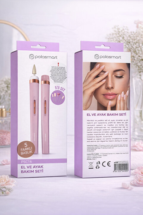 Polosmart PSC16 Rose Gold Manikür & Pedikür Set Rose Gold 5 Farklı Uç BaşlıK