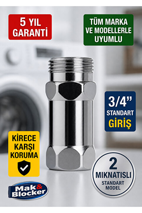 Mak & Blocker Manyetik Kireç Önleyici Tüm Çamaşır ve Bulaşık Makinelerine Uyumlu