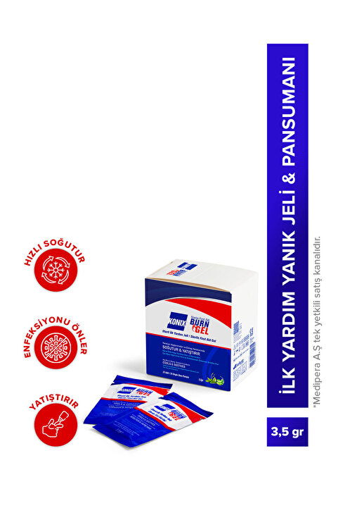 Konix 3,5 GR STERİL İLK YARDIM YANIK JELİ - 25 LI