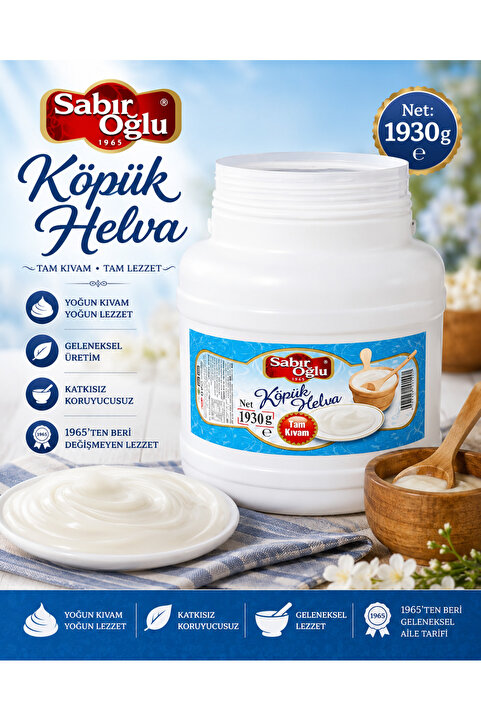 SABIROĞLU 1950 gr Köpük Helvası Köpük Helvası Bidon